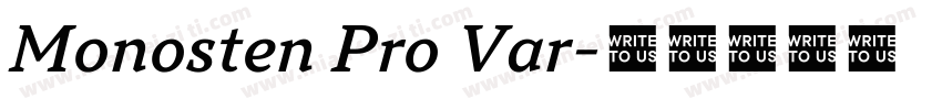 Monosten Pro Var字体转换